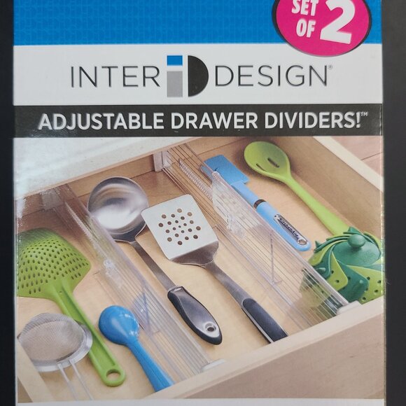 Drawer Dividers IDesign Set of 2 Clear NEW - Picture 12 of 15